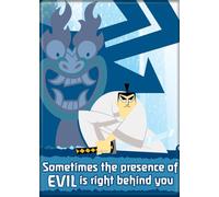 Ata-Boy Samurai Jack Aku Sometimes The Presence of Evil is Right Behind You 2.5 X 3.5 Inch Magnet for Lockers and Refrigerators