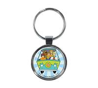 Ata-Boy Scooby Doo, Fred, Shaggy, Velma, Daphne in Van 1.5" Fob Keychain for Keys, Backpack Pulls and More