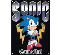 Ata-Boy Sonic The Hedgehog Metal Sign Size 11.5" x 8.25"