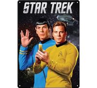 Ata-Boy Star Trek The Original Series Spock and Kirk Metal Sign Size 11.5" X 8.25"