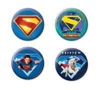 Ata-Boy Superman 2025 Bagged Set of Four 1.25 Inch Officially Licensed Collectible Buttons