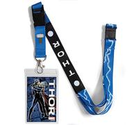 Ata-Boy Thor Lanyard Badge Holder, Marvel Comics Lanyards for ID Badges - Thor Gifts & Merchandise…, Black, One size