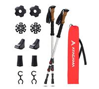 ATACAMA 2 Pack Hiking Sticks for Women Men Lightweight Aluminium Carbon Cork Handle - Foldable Collapsible Trekking Poles Pole - Nordic Walking Poles - Walking Poles for Men Walking Poles Women