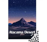 Atacama Desert Night Landscape Illustration Jigsaw Puzzle, 1000 Piece | For the Christmas break, this adult jigsaw puzzle with 1000 pieces works as both a festive gift and an indoor activity.