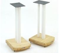 Atacama Moseco 7 Speaker Stands Natural Bamboo-White Pole
