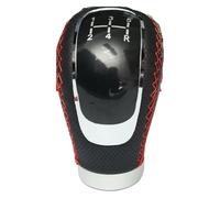 ATACDVDYEU 5/6 Speed Shifter Lever Universal Car PU Leather Gear Shift Knob Manual Transmission Shift Knob Replaceable Cap Cover Shifter Knobs Head(Red)