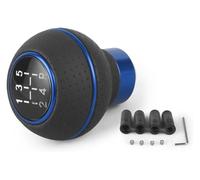 ATACDVDYEU 5 Speed Universal Leather＆Aluminium Car Gear Shift Knob for M8 M10 M11 M12 Shift Lever Gear Level Knob Shift Head Shifter Knobs Head(Blue)