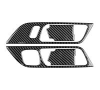 ATACDVDYEU Car Inner Handle for Mustang 2015-2022 Carbon Fiber Car Door Inner Handle Bowl Cover Frame Sticker(Whole Set a)