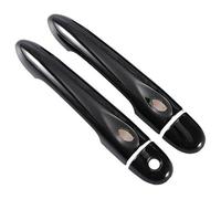 ATACDVDYEU Car Outer Door Handle Cover for Clio IV 2012-2019 Glossy Black Carbon Fiber Car Door Handle Cover Styling Accessories 2013 2014 2015 Exterior(Black 1key 2 Button)