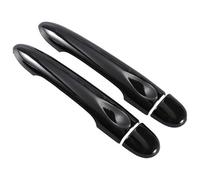 ATACDVDYEU Car Outer Door Handle Cover for Clio IV 2012-2019 Glossy Black Carbon Fiber Car Door Handle Cover Styling Accessories 2013 2014 2015 Exterior(Black 0 Key 0 Button)