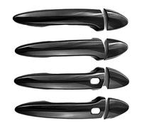 ATACDVDYEU Car Outer Door Handle Cover for L&EXUS ES240 ES350 XV40 2006-2012 Holeless Door Handle Cup Pull Accessories Kit Protector Anti-Scratch Compatible with(Dual Smart Bright Black)