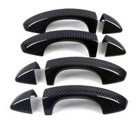 ATACDVDYEU Car Outer Door Handle Cover for Skoda for Octavia Holeless Door Handle Cover Anti-Scratch Protective Film 2017-2019(Ordinary Carbon Fiber)