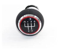 ATACDVDYEU for A3 12mm Car Styling Red Ring 5 Speed 6 Speed Leather Gear Knob Lever Stick Shifter Handball Shifter Knobs Head(6 Speed)