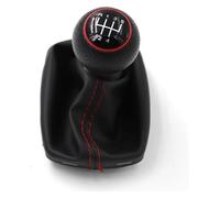 ATACDVDYEU for A3 2000-2003 12mm Red Stitching Red Circle Gear Shift Knob with Leather 5/6 Gear Stick Shifter Handball Shifter Knobs Head(5speed)