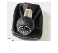 ATACDVDYEU for A3 8L 2000-2003 Red Stitching 13mm 6/5 Speed Gear Shift Knob Gaiter Boot Cover Stick Shifter Handball Shifter Knobs Head