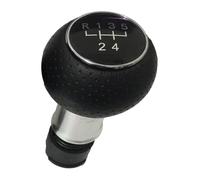 ATACDVDYEU for A3 S3 8P for S-line for Sportback Chrome Leather Car Shift Gear Knob Lever Gaitor Boot Cover Gear Stick Knob Shifter Knobs Head(5 Speed knob)