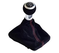ATACDVDYEU for A3 S3 8V for S-line 2014-2020 5/6 Speed Manual Suede Leather Gear Shift Knob Boot Cover Gaiter Pen Shifter Knobs Head(5 Speed-Black)