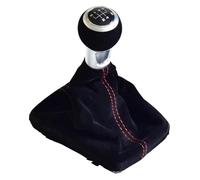 ATACDVDYEU for A3 S3 8V for S-line 2014-2020 Black/Red Suede Leather Gear Shift Knob HeadBall 5/6 Speed Shifter Knobs Head(5 Speed-Black)