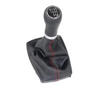 ATACDVDYEU for A4 8E B6 B7 2000-2008 Car Shift Gear Knob Lever Gaitor Boot Cover Gear Stick Knob Shifter Knobs Head(R123456 red line Set)