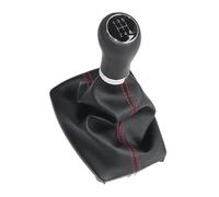 ATACDVDYEU for A4 8E B6 B7 2000-2008 Car Shift Gear Stick Knob Lever Gaitor Boot Cover Shifter Knobs Head(12345r Red Line Set)