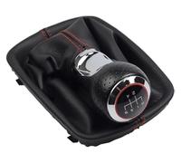 ATACDVDYEU for A4 B6 8E 2000-2004 for A6 for C5 4B 1997-2005 Black Red Line 5/6 Speed Car Shift Gear Knob Lever Gaiter Shifter Knobs Head(R-5 Speed)
