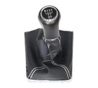 ATACDVDYEU for Astra III H 1.6 for Vauxhall 2004-2010 6/5 Speed Leather Gear Shift Knob Cover Boot Gear Stick Knob Shifter Knobs Head(R12345 White line)