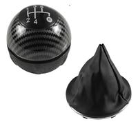 ATACDVDYEU for Fiat 500 500C 2007-2018 5/6 Speed Car Gear Shift Knob Lever Head Handball Gear Stick Knob Shifter Knobs Head(2pcs Carbon 5speed)