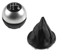ATACDVDYEU for Fiat 500 500C 2007-2018 5/6 Speed Gaiter Booot Cover Case Gear Shift Knob Head Shifter Knobs Head(2pcs Silver 5speed)