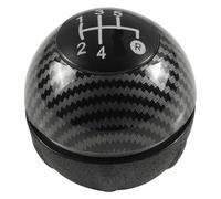 ATACDVDYEU for Fiat 500 500C 2007-2018 5/6 Speed Gear Shift Knob Leather Gaiter Boot Cover Case Glossy Cap Gear Shift Knob Head Shifter Knobs Head(5 Speed Carbonfiber)