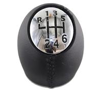 ATACDVDYEU for Fiat for Talento 2016-2023 Manual Selector Transmission Handle Gear Shift Knob Shifter Plastic Or Leather Stick Shifter Handball Shifter Knobs Head(Leather Chrome)