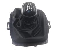 ATACDVDYEU for Fiesta 2008-2014 Manual Gear Shift Knob Leather Gaiter Boot Cover Lever Shifter Handle Shifter Knobs Head(5 Speed Set Black)