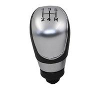 ATACDVDYEU for Fiesta 2013-2014 Gearbox Handle 5/6 Speed Shift Knob Boot Cover Gaiter Lever Shifter Handle Gear Stick Knob Shifter Knobs Head(5 Speed Silver)