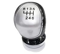 ATACDVDYEU for Ford for Fiesta MK7 for Focus MK2 FL NK3 for C-max FL for B-max for S-max for Galaxy MK3 Shift Gear Knobs Ball Shifter Knobs Head(6 Speed Silve)
