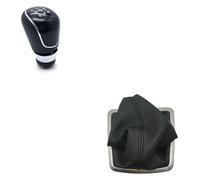 ATACDVDYEU for Ford for Focus 2 for MK2 FL for MK3 MK4 MK7 for Mondeo for KUGA for Galaxy for Fiesta Manual 5 6 Speed Gear Shift Knob Shifter Knobs Head(Black Large 5 Speed)