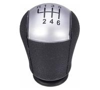 ATACDVDYEU for Ford for Focus for Mondeo MK3 for S-MAX for Mustang for Galaxy for Fiesta MK6 for Transit 5/6 Speed Stick Shift Knob Ball Shifter Knobs Head(6 Speed Silver)