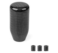 ATACDVDYEU for JDM Style Universal Oval/Sphere Carbon Fiber Manual Gear Shift Knob with 3 Adapter for Most Car Decorations Shifter Knobs Head(Tw-70mm)