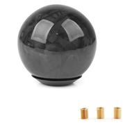 ATACDVDYEU for JDM Style Universal Oval/Sphere Carbon Fiber Manual Gear Shift Knob with 3 Adapter for Most Car Decorations Shifter Knobs Head(Wgz-yx)