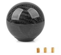 ATACDVDYEU for JDM Style Universal Oval/Sphere Carbon Fiber Manual Gear Shift Knob with 3 Adapter for Most Car Decorations Shifter Knobs Head(Tw-yx)