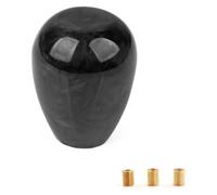 ATACDVDYEU for JDM Style Universal Oval/Sphere Carbon Fiber Manual Gear Shift Knob with 3 Adapter for Most Car Decorations Shifter Knobs Head(Wgz-ed)