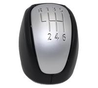 ATACDVDYEU for Laguna III for MK3 2007-2015 6 Speed Manual Gear Shift Knob Head Gear Cover Shift Lever Stick Shifter Knobs Head(Silver)
