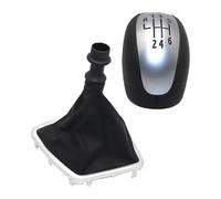 ATACDVDYEU for Laguna Mk3 2007-2015 Manual Gear Shift Knob Gaiter Boot Cover 6 Speed Lever Shifter Handle Gear Stick Knob Shifter Knobs Head(Set Black)