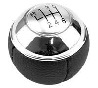 ATACDVDYEU for M&ini R50 R52 R53 for Cooper 2001-2008 25117542272 Manual 5 Speed 6 Gear Shift Knob Shifter Lever Leather Chrome Shifter Knobs Head(Silver 6 Speed)