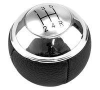 ATACDVDYEU for M&ini R50 R52 R53 for Cooper 2001-2008 25117542272 Manual 5 Speed 6 Shifter Lever Leather Chrome Gear Stick Knob Shifter Knobs Head(Silver 5 Speed)