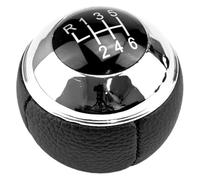 ATACDVDYEU for M&ini R50 R52 R53 for Cooper 2001-2008 Manual 5/6 Speed Shifter Lever Leather Chrome Gear Stick Knob Shifter Knobs Head(Black 6 Speed)