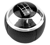 ATACDVDYEU for M&ini R50 R52 R53 for Cooper 2001-2008 Manual 5/6 Speed Shifter Lever Leather Chrome Gear Stick Knob Shifter Knobs Head(Black 5 Speed)