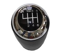 ATACDVDYEU for Mazda 3 BK BL 2006-2012 Leather Car Shift Gear Knob Lever Gaitor Boot Cover Gear Stick Knob Shifter Knobs Head(6 Speed knob Chrome)
