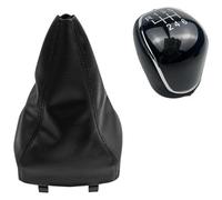 ATACDVDYEU for Mondeo 4 MK4 IV 2007-2014 Manual Gear Shift Knob Gaiter Boot Dustproof Cover Collar Car Gear Shift Knob Shifter Knobs Head(Black 6 Speed 2pcs,Black red)