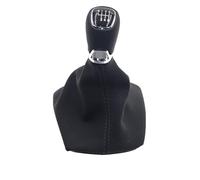 ATACDVDYEU for Octavia A5 A6 2004-2012 Car Gear Shift Knob Lever Stick Handle Gaiter Leather Boot Cover Case Shifter Knobs Head(6 Speed Gaiter Boot)