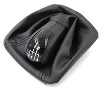 ATACDVDYEU for Octavia II Car Gear Shift Knob Black Leather Boot 5 Speed Black Cap Stick Shifter Handball Shifter Knobs Head