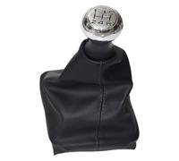 ATACDVDYEU for P&eugeot 206 406 5 Speed Car Shift Knob Chrome Leather Car Shift Gear Knob Lever Gaitor Boot Cover Shifter Knobs Head(Chrome)